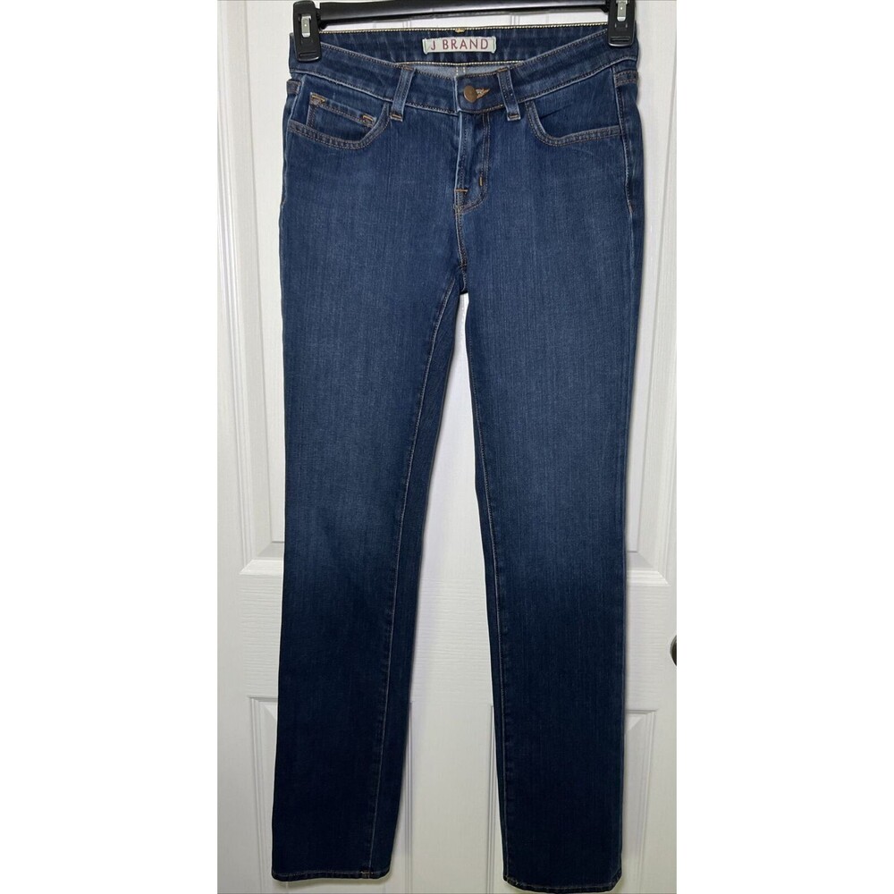 J Brand Cigarette Leg Straight Denim Jeans Women's Size 27 Medium Wash Stretch